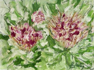 Original Abstract Floral Paintings by Tina Lustig