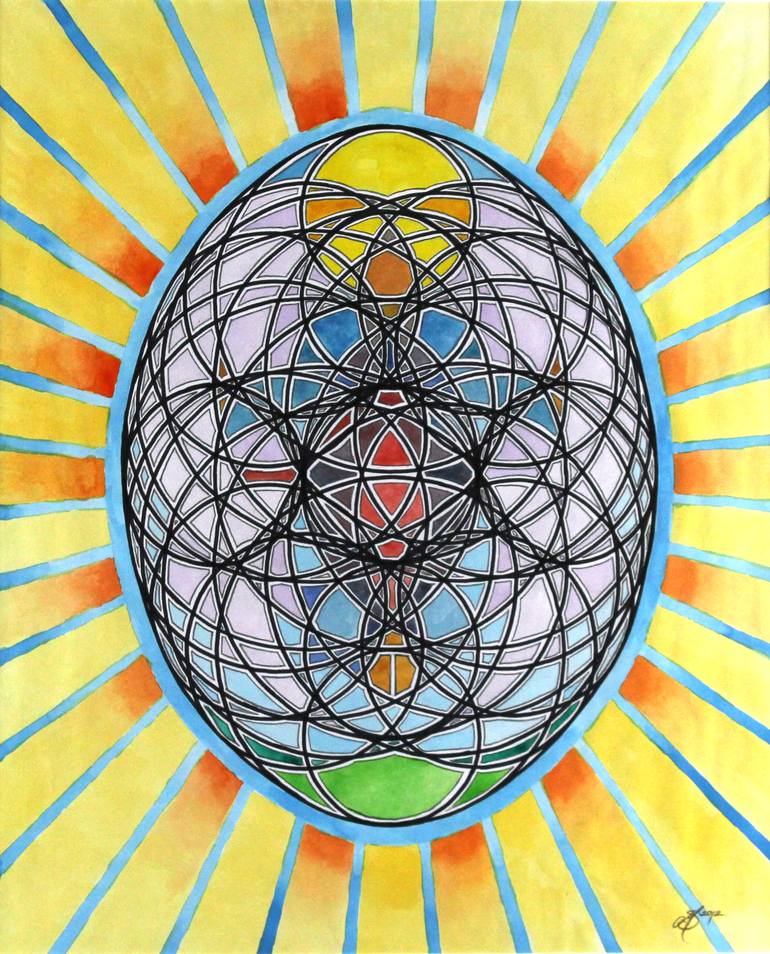 Original Abstract Geometric Painting by Michael Swingler