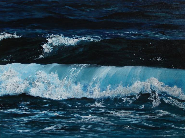 Dance of the waves Painting by Shveta Saxena | Saatchi Art