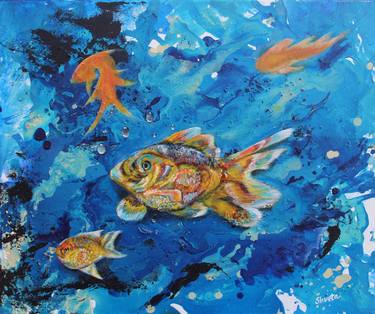 Print of Realism Fish Paintings by Shveta Saxena