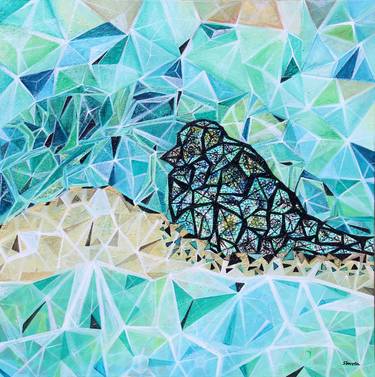 Original Impressionism Geometric Paintings by Shveta Saxena