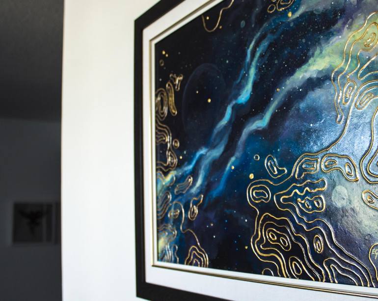 Original Abstract Expressionism Outer Space Painting by Katya Garipova