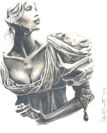 Original Figurative Fashion Drawings by Carter Bryant