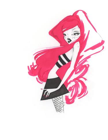 Original Figurative Fashion Drawings by Carter Bryant