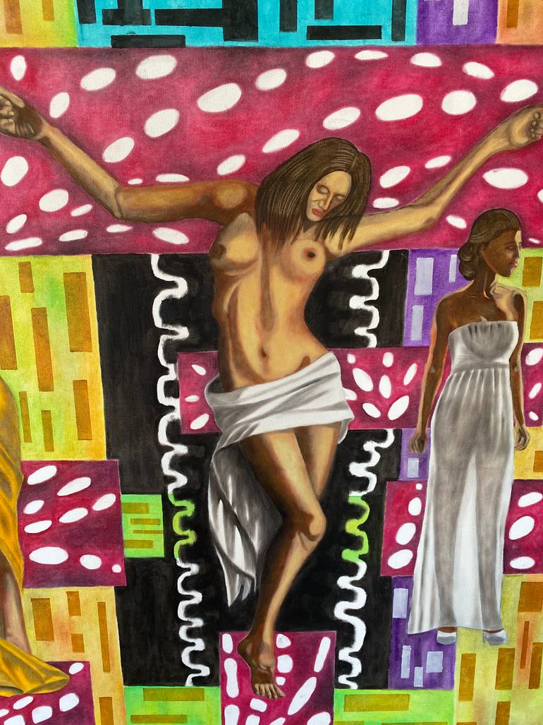 Original Expressionism Nude Painting by Huseyin Ak