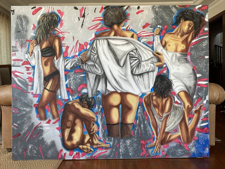 Original Erotic Painting by Huseyin Ak