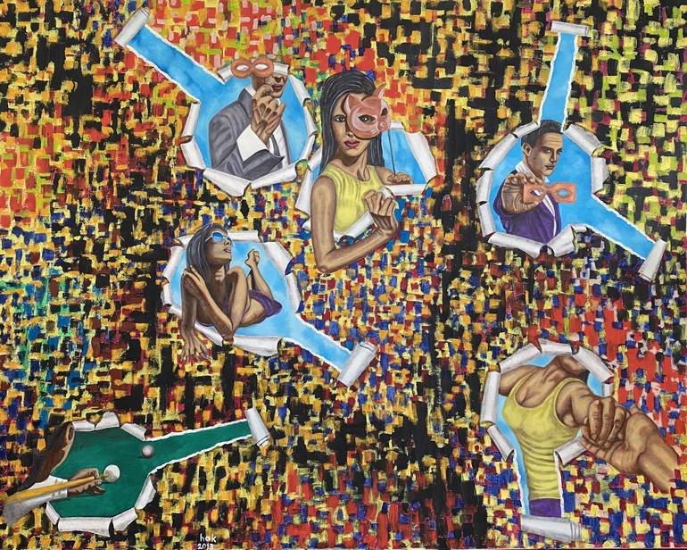 Original Abstract Love Paintings by Huseyin Ak