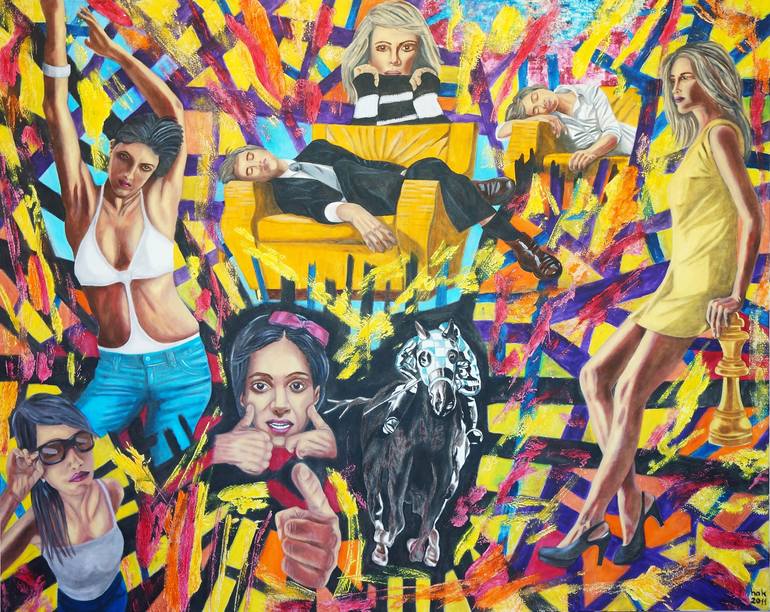 Original Pop CultureCelebrity Painting by Huseyin Ak  Expressionism Art on Canvas  Glimpse