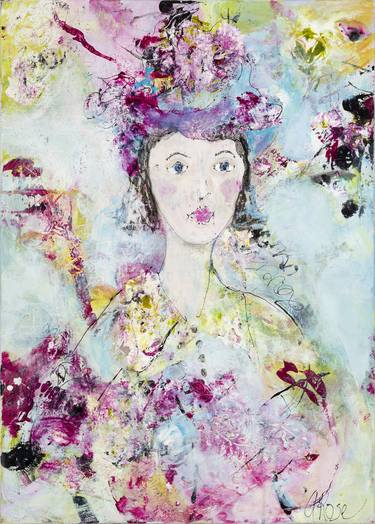 Original Abstract Expressionism Portrait Painting by Arden Rose