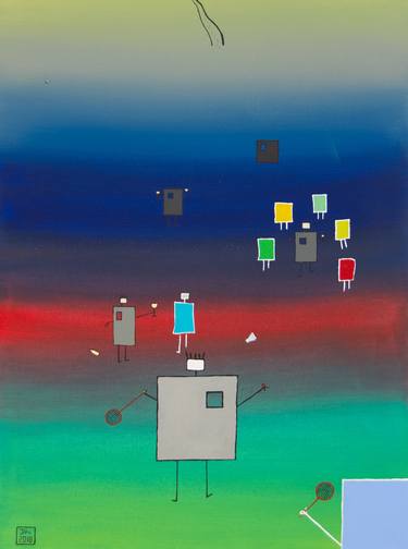 Original Figurative Family Painting by David Hinterkoerner