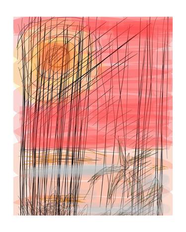 Print of Expressionism Beach Mixed Media by Helianthus Clamat