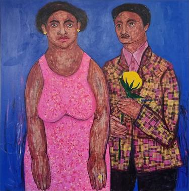 Original Portraiture Love Paintings by Rediet Sisay Welk