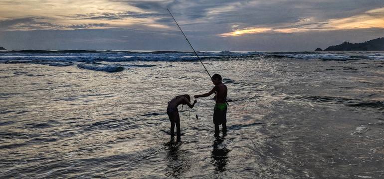 Original Beach Photography by Jose Grimm | Documentary Art on Canvas | THE LITTLE FISH - Ltd Ed 1 - 10