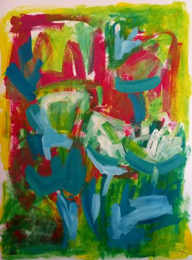 Print of Abstract Expressionism Abstract Paintings by katerina galle