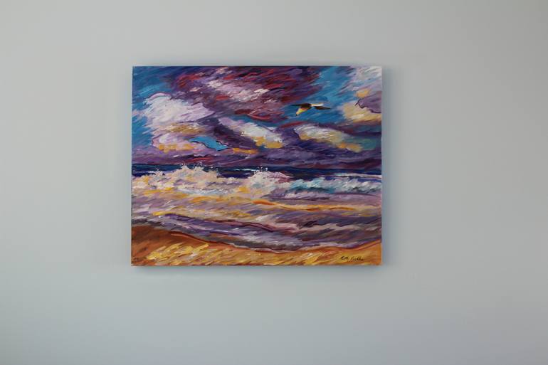 Original Beach Painting by Kathy Lechler