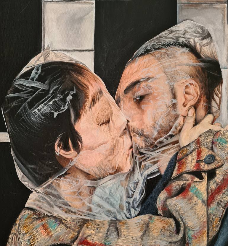 Original Photorealism Love Painting by Natalya Amirova