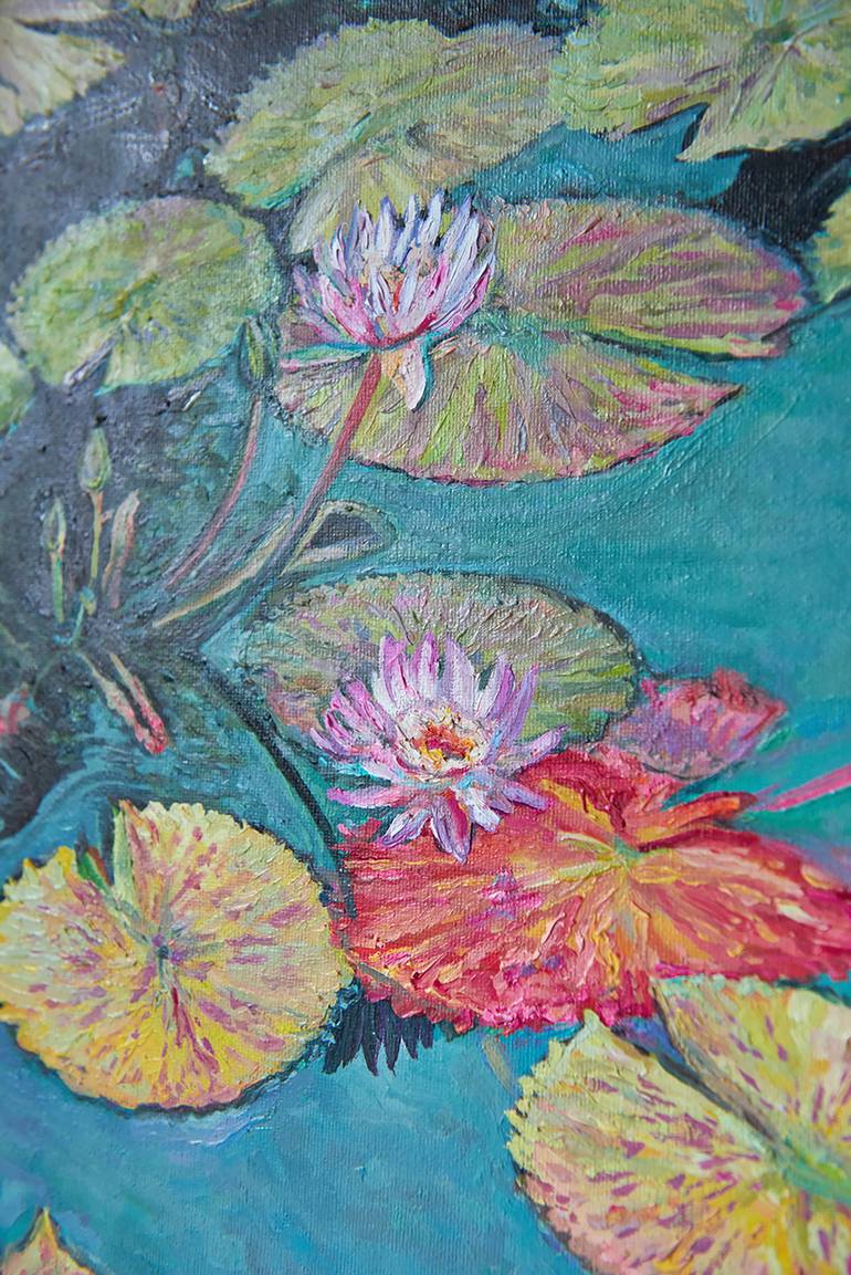 Original Expressionism Floral Painting by Paulina Jakubiuk