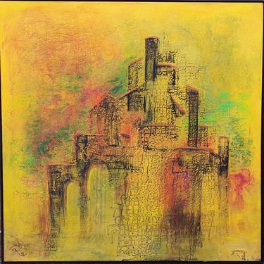 Original Abstract Expressionism Architecture Mixed Media by Ulrike Schmitt