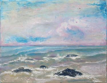 Original Abstract Expressionism Beach Paintings by Ulrike Schmitt