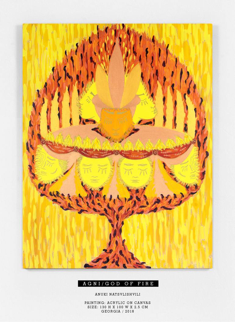 Original Abstract Religion Painting by Anuki Natsvlishvili