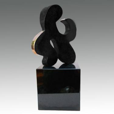 Saatchi Art Artist Joyce Steinfeld; Sculpture, “The First Hebrew Letter Alef in cast bronze on granite” #art