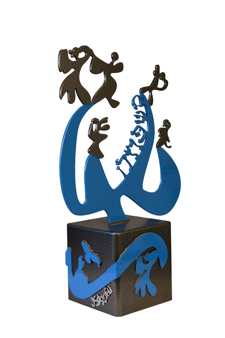 Original Abstract Typography Sculpture by Joyce Steinfeld