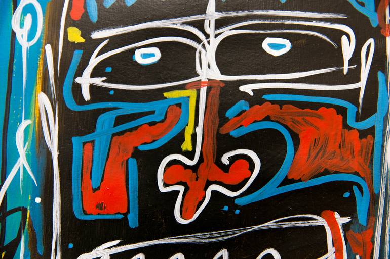 Original Street Art People Painting by Piotrek Janusz