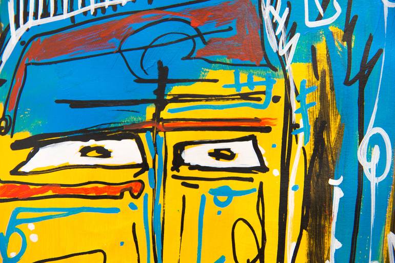 Original Street Art People Painting by Piotrek Janusz