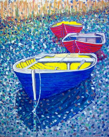 Print of Impressionism Boat Paintings by Geoff Hargraves