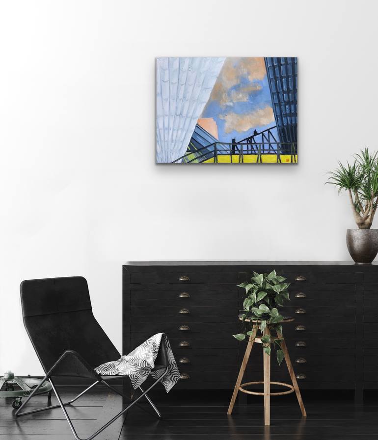 Original Impressionism Architecture Painting by Geoff Hargraves
