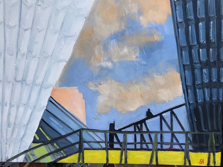 Original Impressionism Architecture Painting by Geoff Hargraves