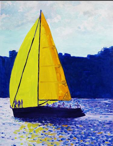 Print of Impressionism Yacht Paintings by Geoff Hargraves