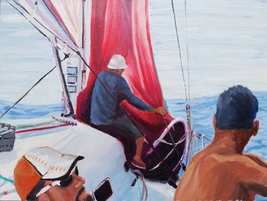 Print of Impressionism Yacht Paintings by Geoff Hargraves