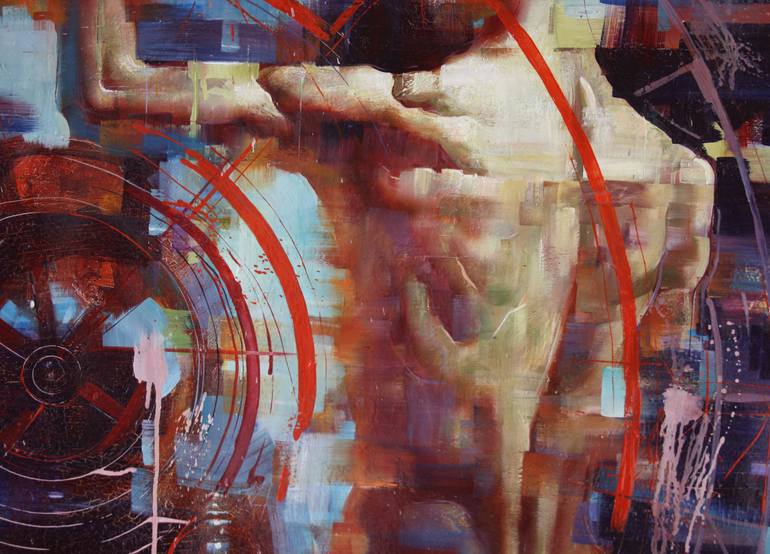 Original Figurative Men Painting by Alexandre Dobrodiy