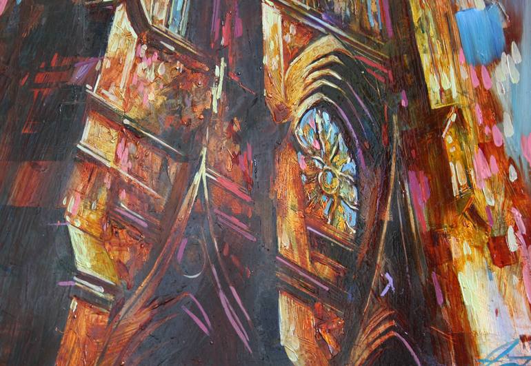 Original Fine Art Architecture Painting by Alexandre Dobrodiy