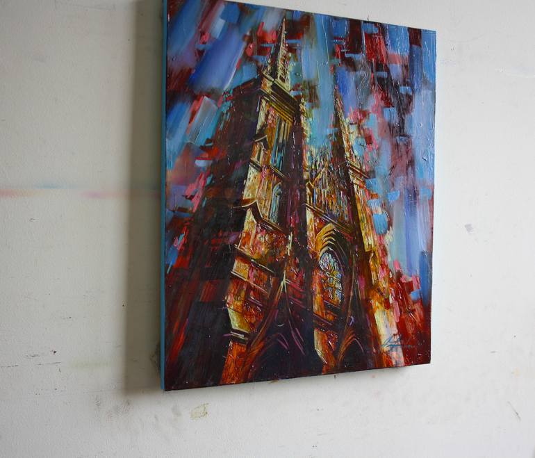 Original Architecture Painting by Alexandre Dobrodiy