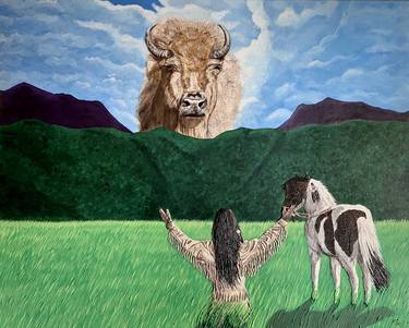 Original Conceptual World Culture Paintings by Kathy S  WhiteBear Copsey