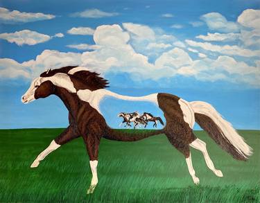 Original Expressionism Animal Paintings by Kathy S  WhiteBear Copsey