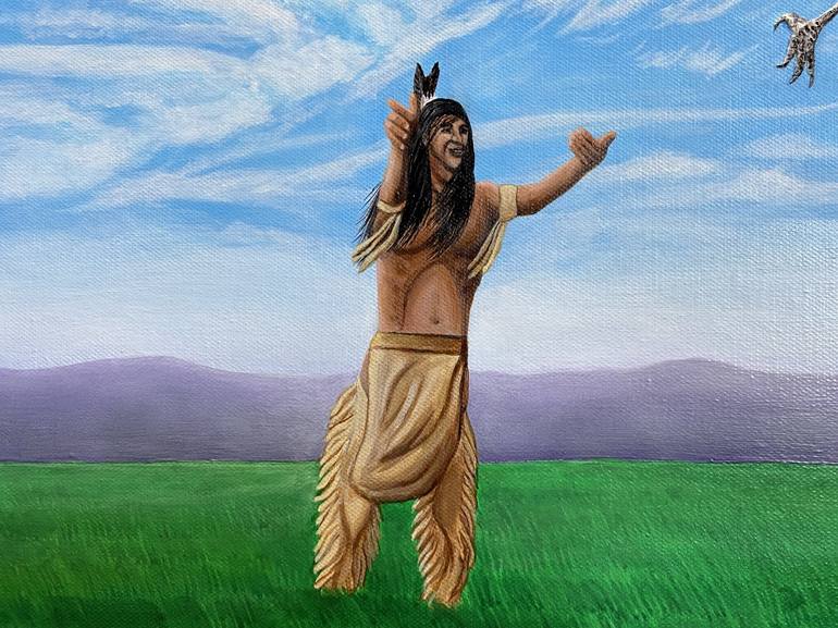 Original Culture Painting by Kathy S  WhiteBear Copsey