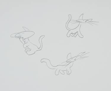 Original Illustration Cats Drawings by Matt Woods