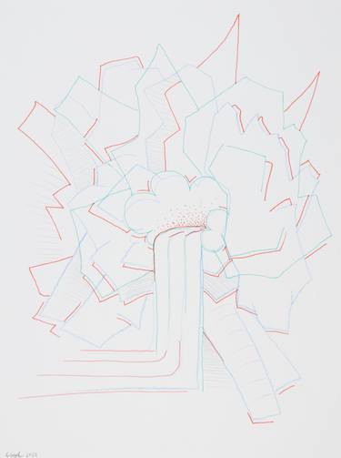 Original Fine Art Abstract Drawings by Matt Woods