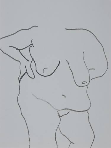 Original Figurative Nude Drawings by Matt Woods