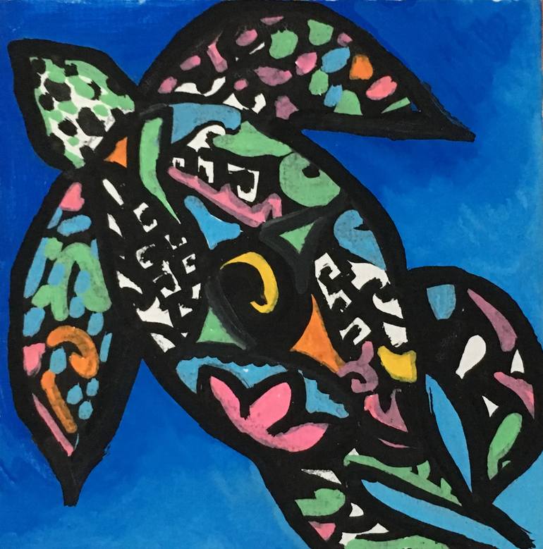 Sea turtle spirit Painting by Edgar Del Toro | Saatchi Art