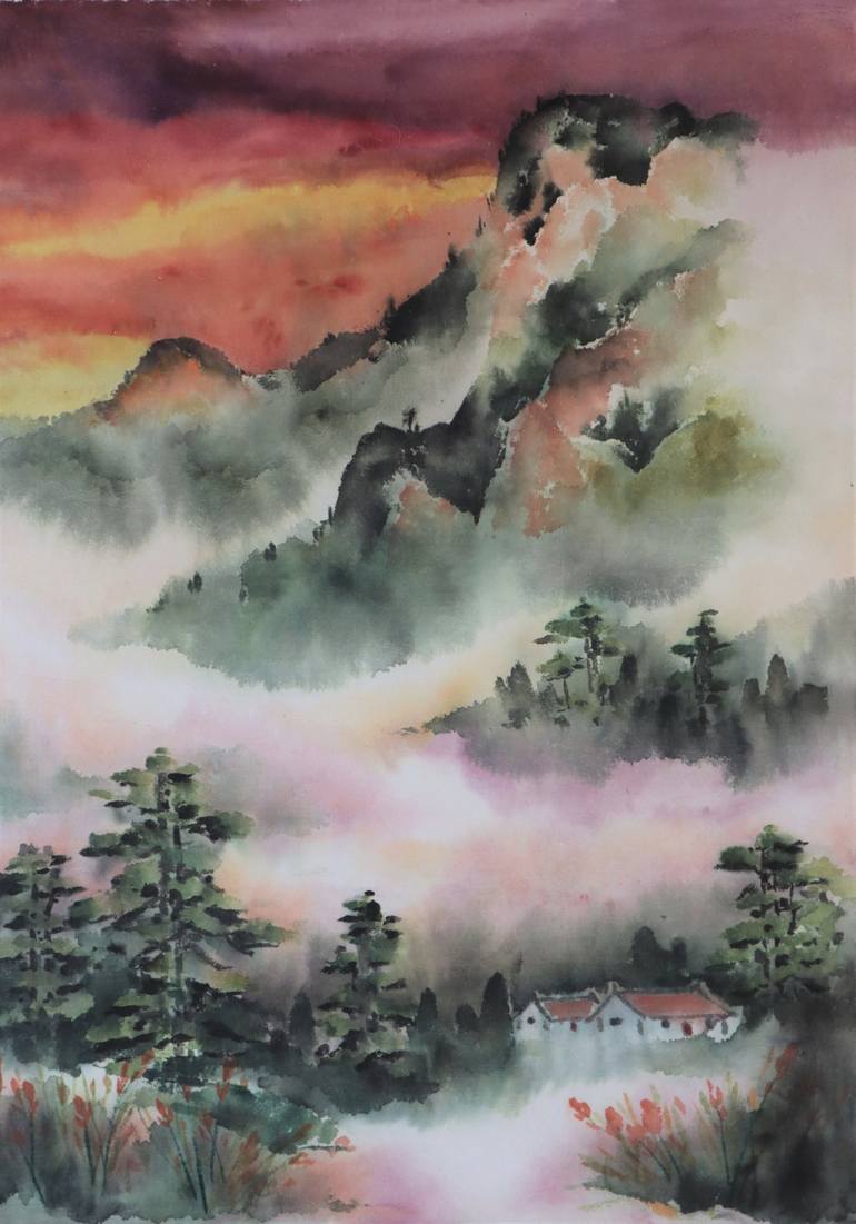 chinese paintings of mountains