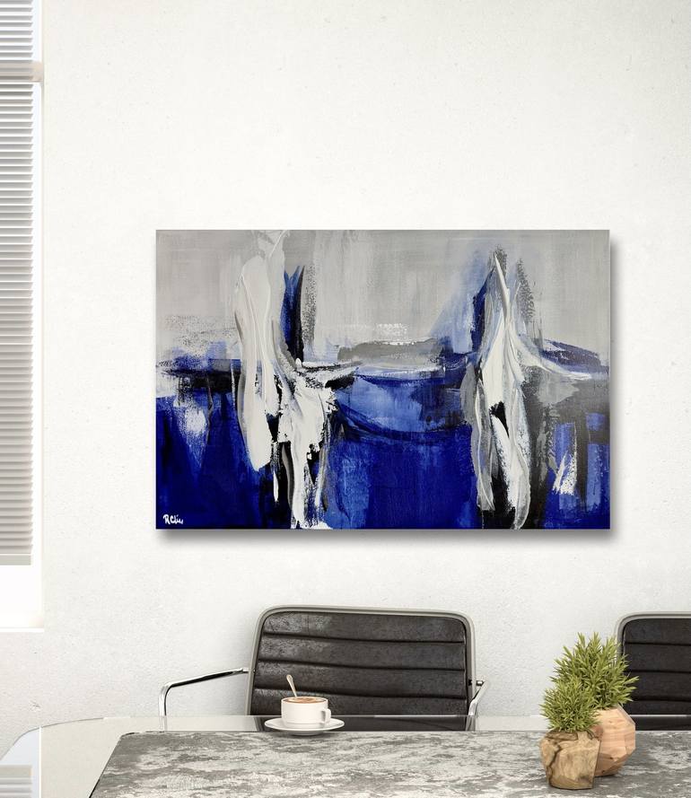 Original Modern Art Abstract Painting by Roland Calix