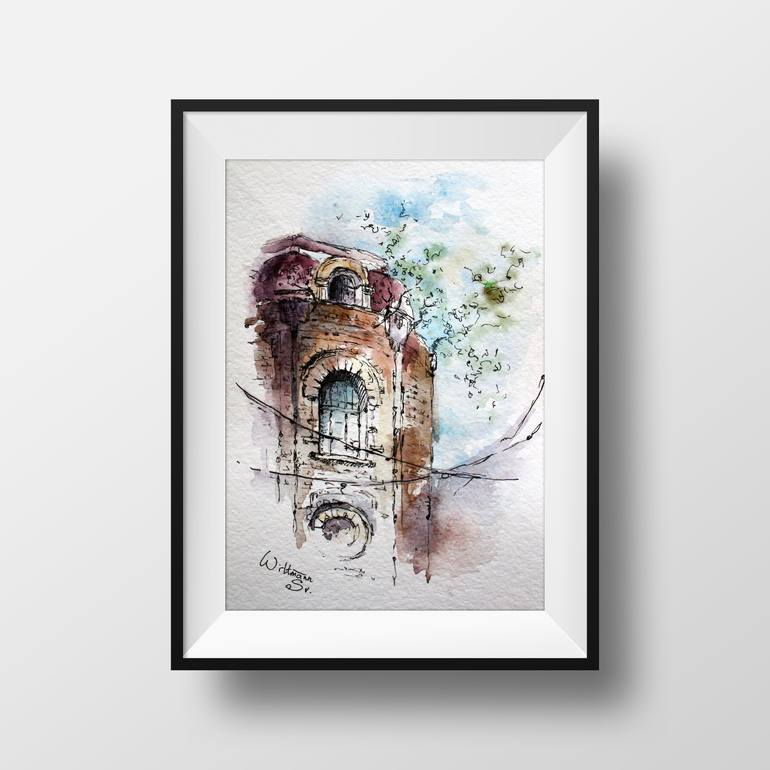 Original Impressionism Architecture Painting by Svetlana Wittmann