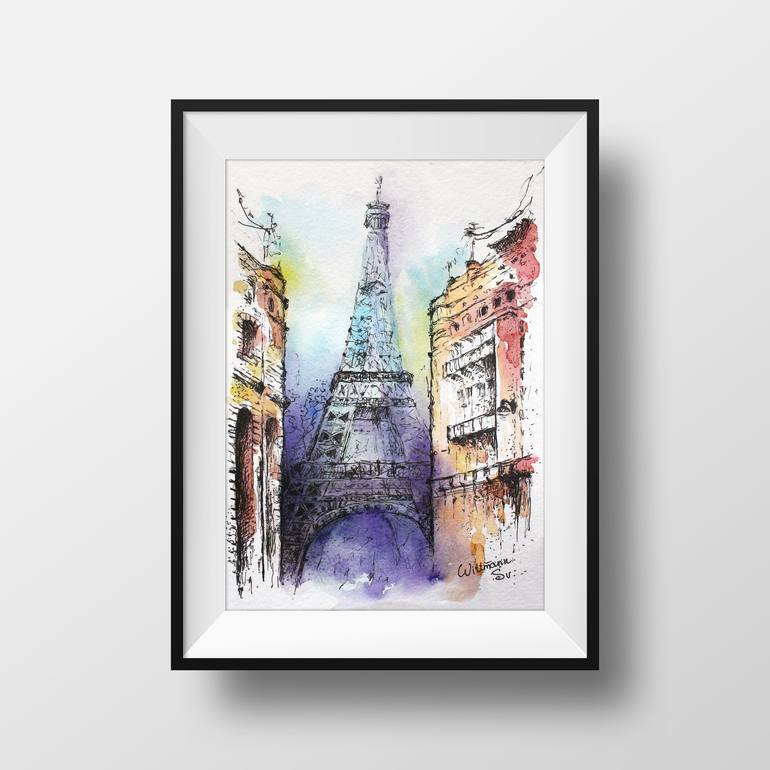 Original Impressionism Architecture Painting by Svetlana Wittmann