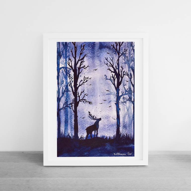 Original Minimalism Animal Painting by Svetlana Wittmann