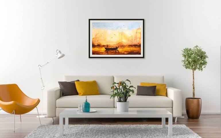 Original Impressionism Cities Painting by Svetlana Wittmann