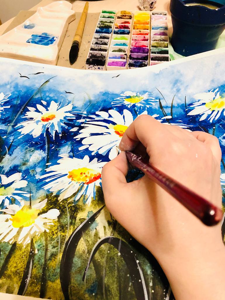 Original Impressionism Floral Painting by Svetlana Wittmann